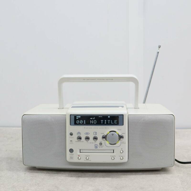 △中古 ｜ラジカセ CD MD ホワイト｜KENWOOD ケンウッド MDX-L1 ｜ ■P1279