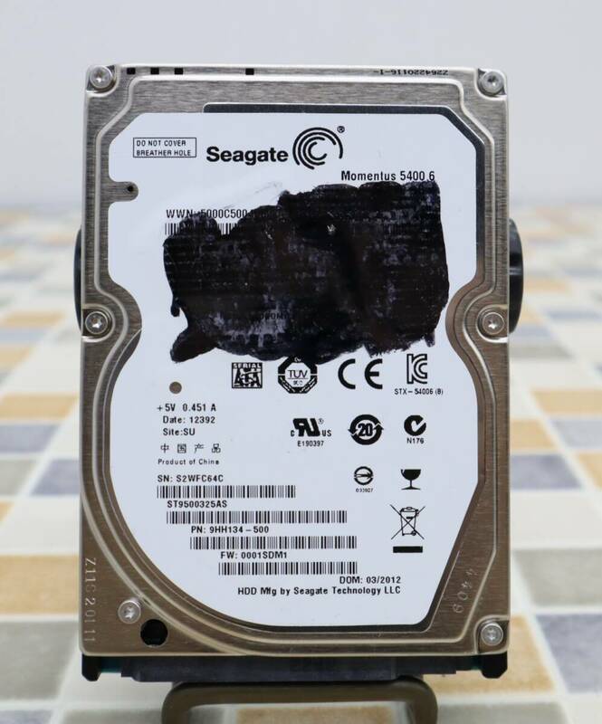 ∠ 【 500GB 】フォーマット済｜2.5インチ ハードディスク｜Seagate シーゲート ST9500325AS ｜SATA 内蔵型 HDD ■N9299