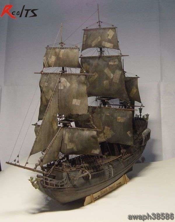 新品 黒真珠 木製船 1/96スケール 船 帆船 ボート ヨット 木製 模型 モデルキット プラモデル キット 組み立て式