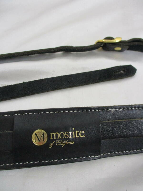 Mosrite/Mosrite of california/ギターストラップ/モズライト/ビンテージストラップ/ブラック/本革製