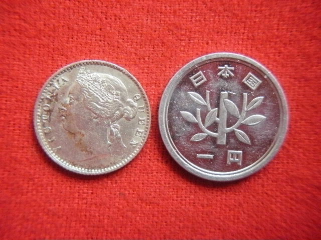 ♪世界の銀貨　MAURITIUS (VICTORIA QUEEN) 20 CENTS 1886- (.800 silver)　外径約18.0㎜　量目約2.30g　中古並品～