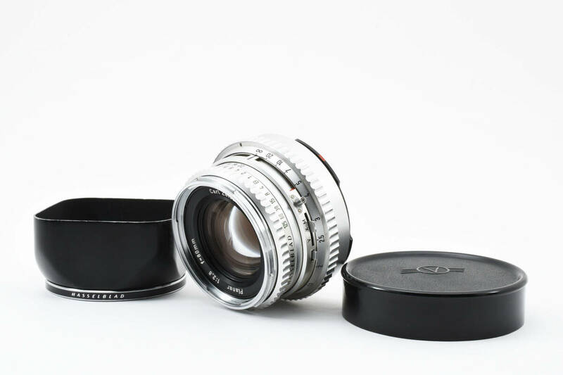 希少な極上品美品級！ HASSELBLAD ハッセルブラッド用 Carl Zeiss ツァイス Planar プラナー C 80mm F2.8 白鏡胴 non T* 純正フード付き