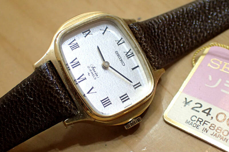 タグ付き未使用 デッドストック ◆セイコー/SEIKO ソシエ 11-4020 アールデコケース 手巻きレディース腕時計