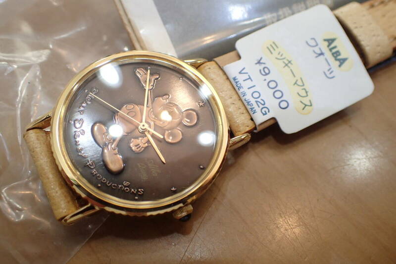 未使用/デッドストック ◆SEIKO アルバ ミッキーマウス Y101-6000 ミッキーダイヤル メンズ腕時計