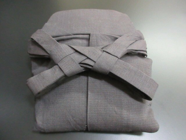 1円 良品 ウール 行灯袴 男性用 アンティーク 灰色 無地 式典 和装 和服 紐下81.5cm 高級【夢職】★★★