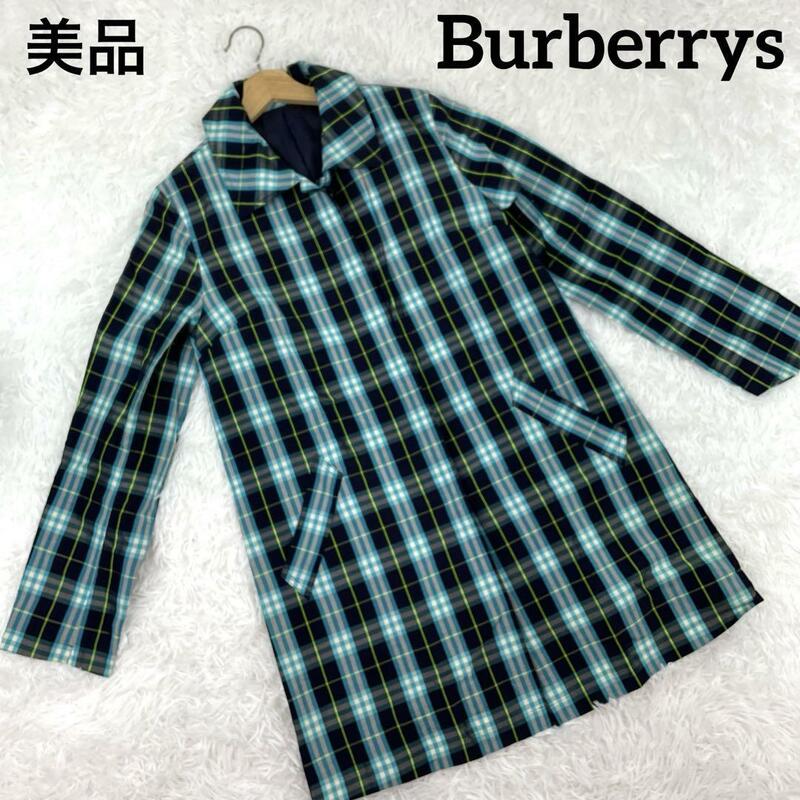 美品 Burberrys BLUE LABEL バーバリーズ ブルーレーベル トレンチコート スプリングコート チェック柄 サイズ38