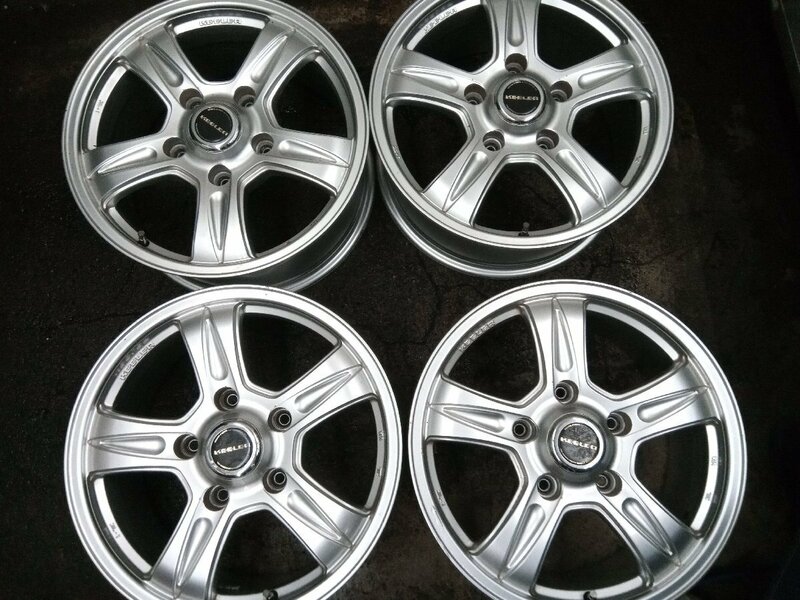 ★中古品★weds KEELER　18x8J　PCD150　＋52 200系ランドクルーザー　ランクル等へ　18インチ　4本【他商品と同梱歓迎】