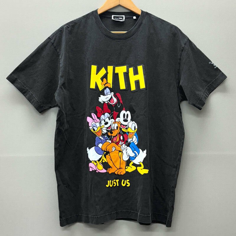 【HA672】1度着用　KITH キス x Disney ディズニー　Best Friends ベストフレンズ　ヴィンテージ Tシャツ　半袖　KHM031732　黒　メンズ M