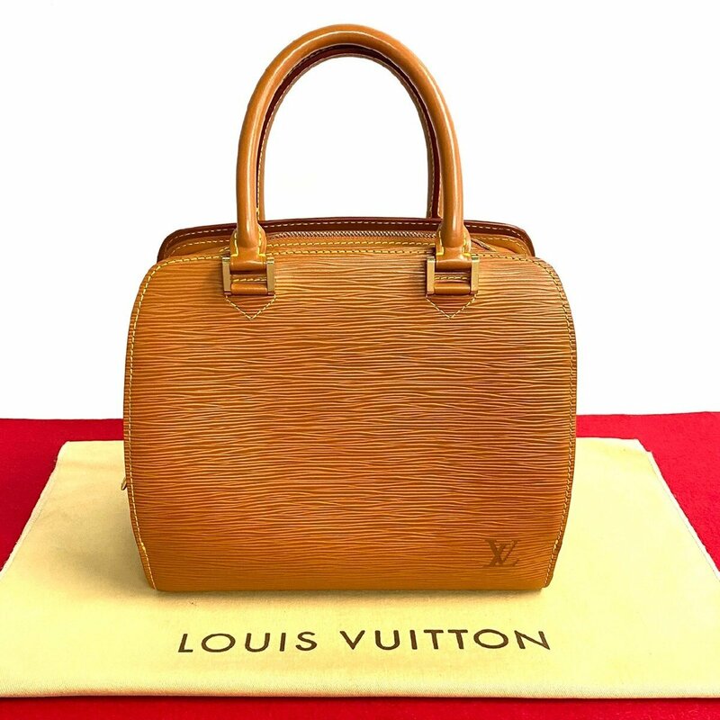 未使用保管品 LOUIS VUITTON ルイヴィトン ヴィンテージ ポンヌフ エピ レザー ハンドバッグ ミニ ボストンバッグ ジパングゴールド 30965