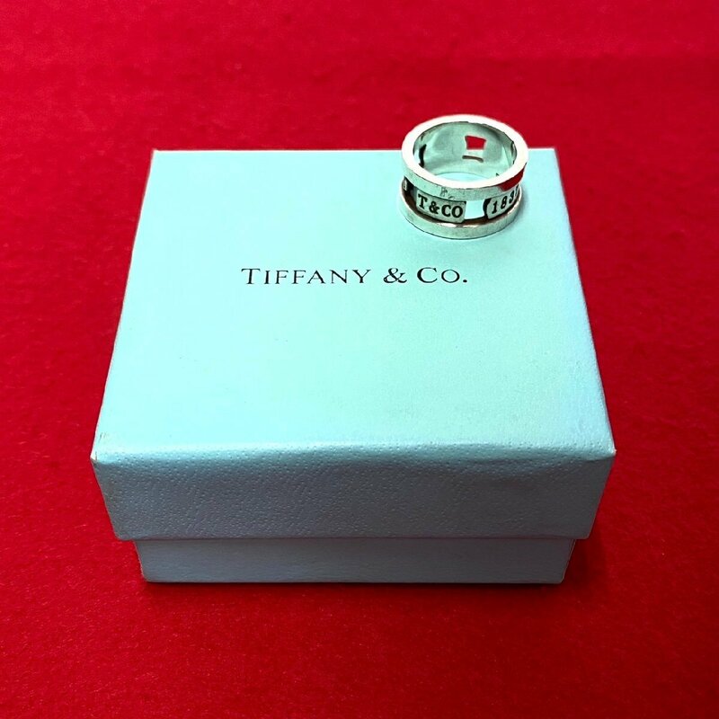極 美品 希少 TIFFANY&Co. ティファニー エレメントリング シルバー925 指輪 リング 14号 レディース メンズ シルバー 31941