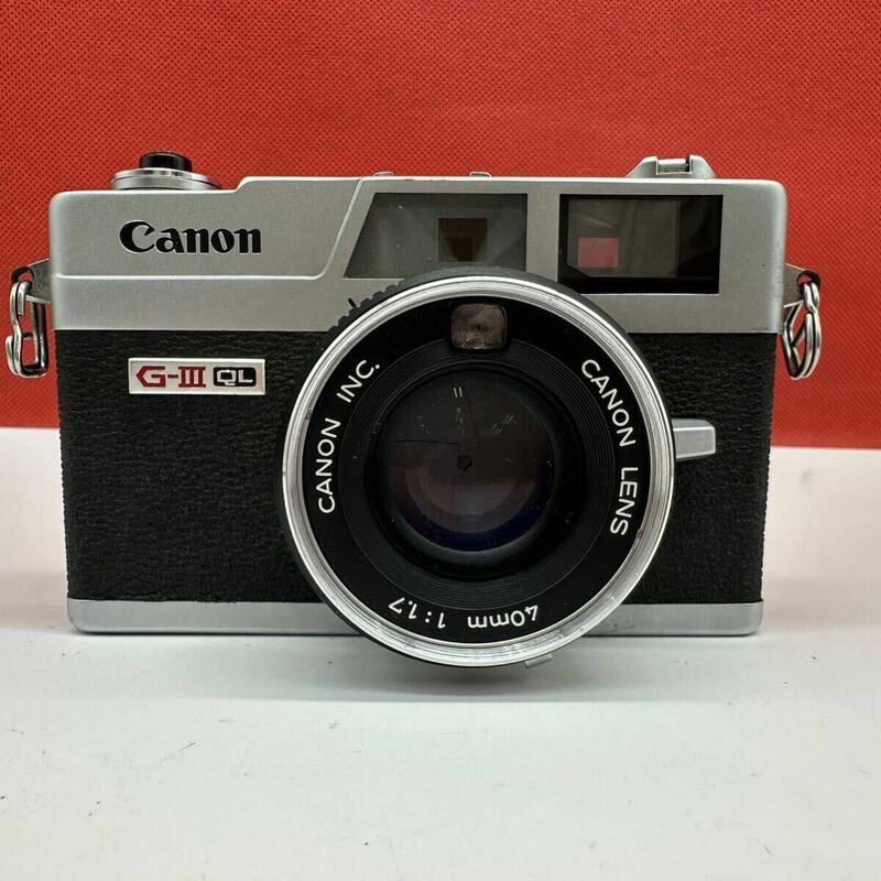 ▽ Canon Canonet QL17 G-Ⅲ 40mm F1.7 レンジファインダー フィルムカメラ シャッター、露出計OK 動作確認済 現状品 キャノン