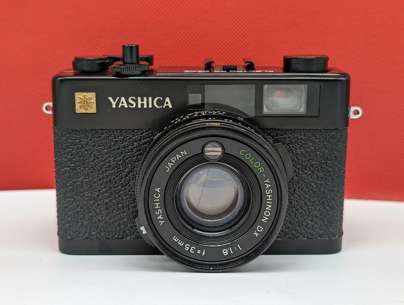 ▼ YASHICA ELECTRO 35 CC フィルムカメラ レンジファインダー ブラック ボディ YASHINON DX 1:1.8 35mm 動作確認済 現状品 ヤシカ