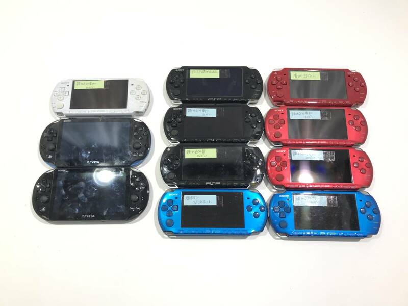 1円スタート ジャンク品 SONY PSP 1000～3000 PSVita ソニー プレイステーションポータブル 計11台 まとめ売り