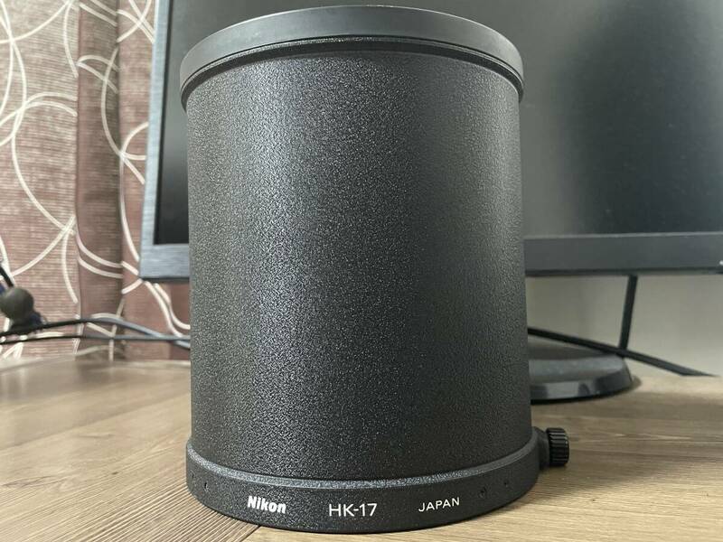 Nikon　HK-17　レンズフード　　　Ai-s 500mm 1:4 P へ取り付け確認済　　ニコン　500 4 p