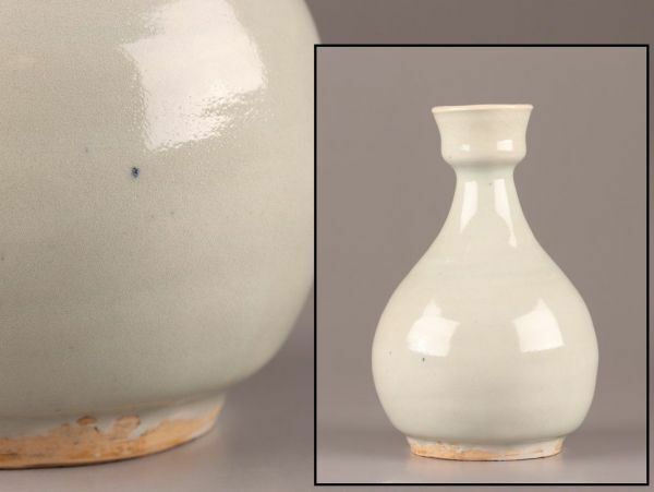 古美術 朝鮮古陶磁器 李朝 白磁 花瓶 時代物 極上品 初だし品 C6509