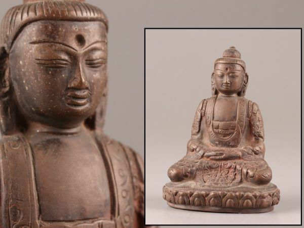 中国古玩 唐物 仏教美術 古銅造 仏像 時代物 極上品 初だし品 C6715