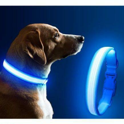 ライトアップ 犬用 首輪 充電式LED 点滅犬用首輪 光る首輪 調節可能　USB