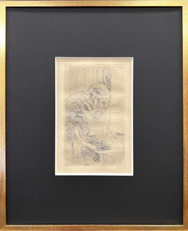 【FCP】 真作保証 ピエール・ボナール （Pierre Bonnard）銅版画19.7x12cm 「刷り人」 「ナビ派」を結成