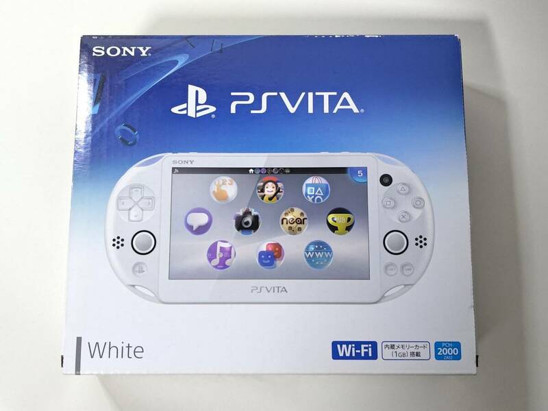 SONY Playstation Vita PSVITA 本体 WHITE PCH-2000 ZA12 メモリーカード16GB ケース付き 中古品