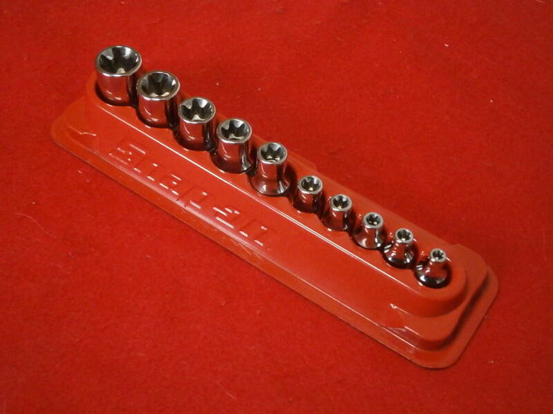 スナップオン Snap-on Eトルクス シャロー ソケット 10個セット 210AFLEY 差込3/8sq 1/4sq E-TORX ショートソケット