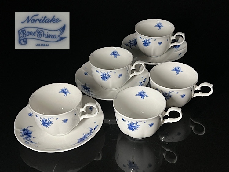 【瑞】ノリタケNoritake　BoneChina カップ（５客）＆ソーサー（３枚）　合計：８点