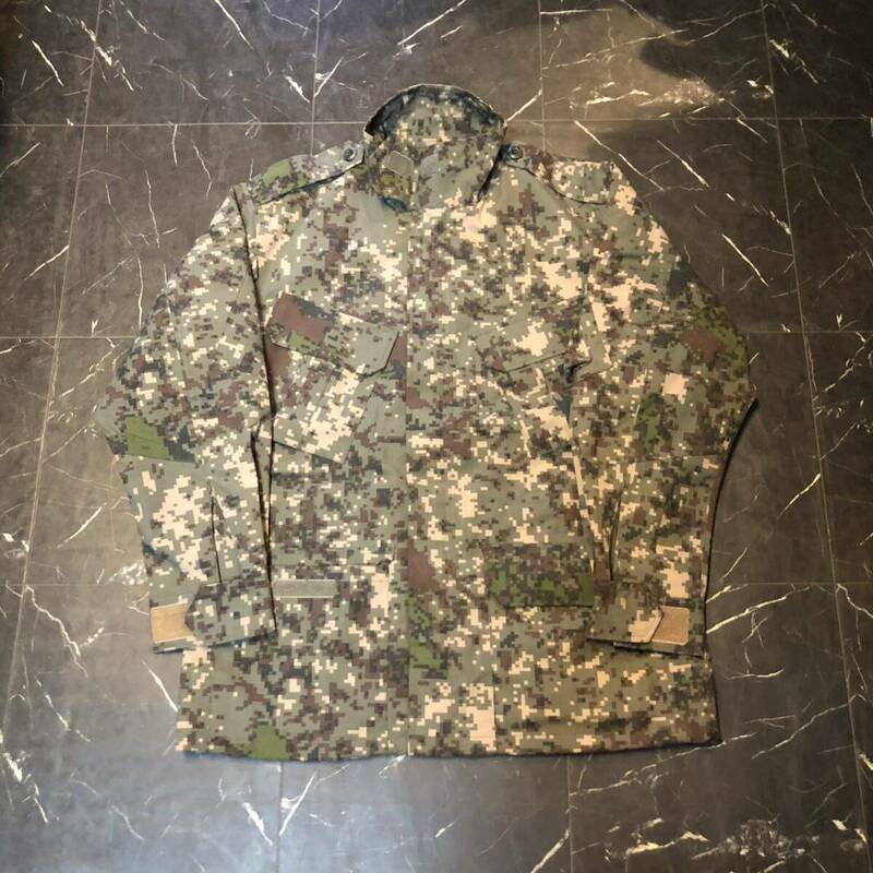 Korean Army 韓国軍 実物 デジタルカモ 迷彩 ミリタリー ジャケット マルチカム カモフラ ジャングルファティーグタイプ Lサイズ相当