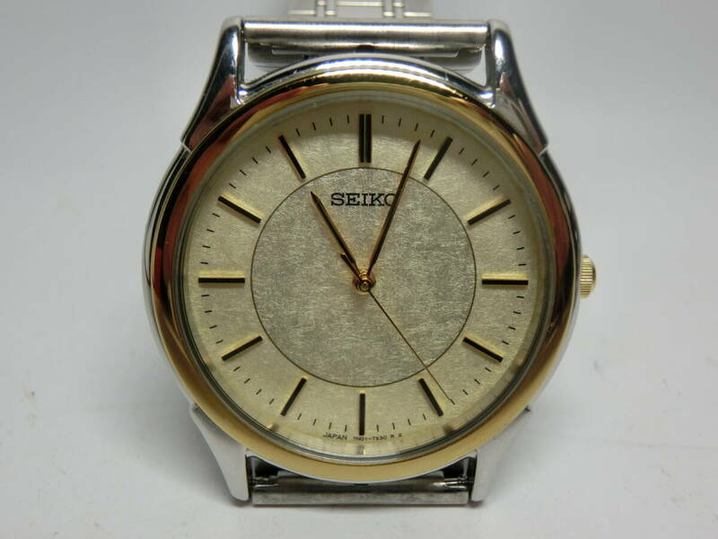 【中古品】SEIKO セイコー クォーツ 7N01-7141 メンズ腕時計 現状品＜4097＞