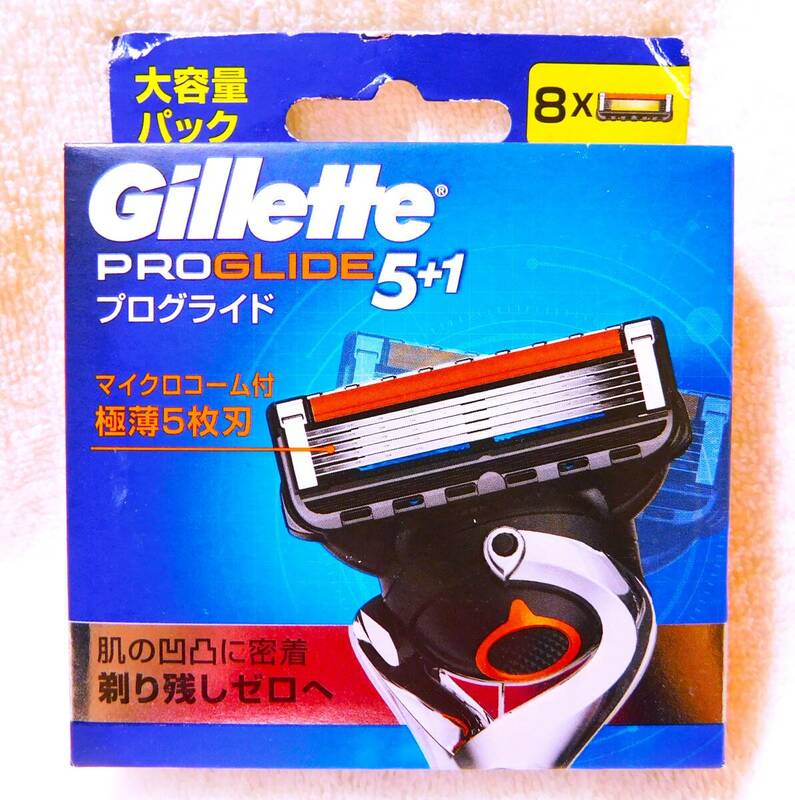 ◆【未開封】ジレット プログライド Gillette PROGLIDE 5+1 替刃8コ入 箱イタミあります◆ 送料140円～