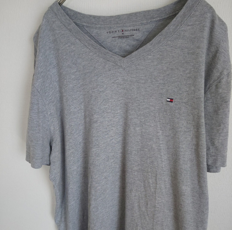 【送料無料】Tommy Hilfiger｜トミーヒルフィガー メンズ 半袖Tシャツ Mサイズ グレー 