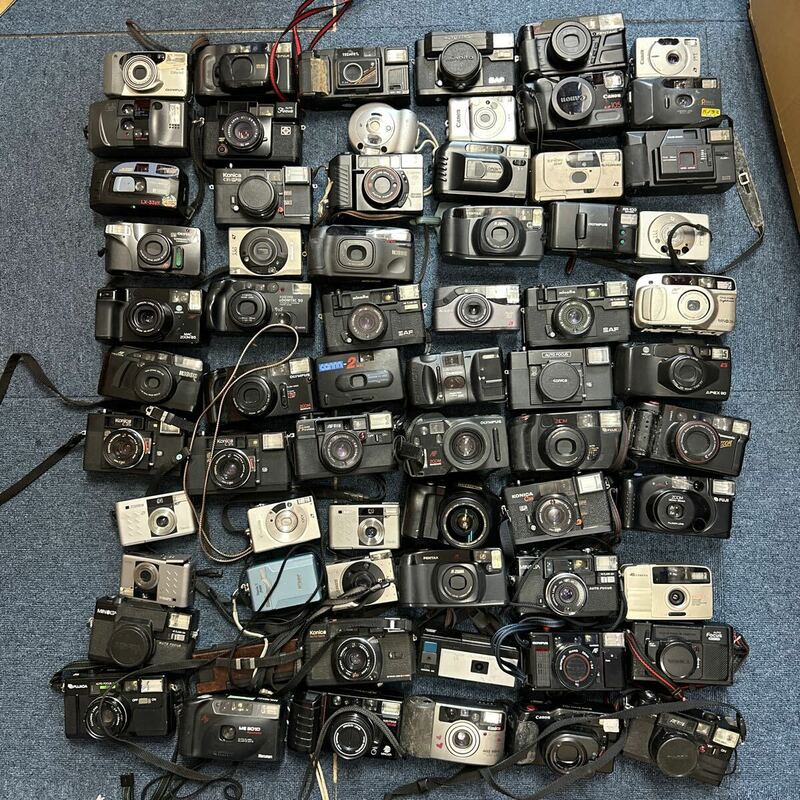 【A9】計60個　コンパクトカメラフィルムカメラ まとめ売り　Canon PENTAX MINOLTA OLYMPUS RICOH KONICA FUJIFILM ジャンク品　