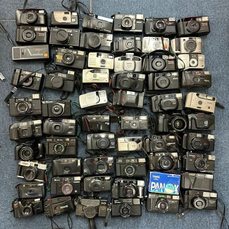 【A12】計60個　コンパクトカメラフィルムカメラ まとめ売り　Canon PENTAX MINOLTA OLYMPUS RICOH KONICA FUJIFILM ジャンク品　