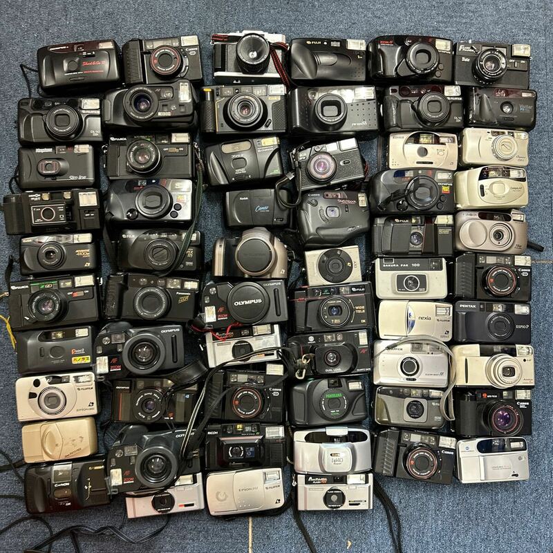 【A15】計60個　コンパクトカメラフィルムカメラ まとめ売り　Canon PENTAX MINOLTA OLYMPUS RICOH KONICA FUJIFILM ジャンク品　