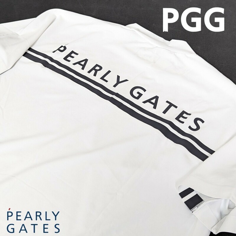 ★新品正規品 PEARLYGATES/PGG MFY 超軽量天竺 半袖 モックネック カットソー size5(L) 優れた吸水速乾性、ストレッチ性、軽量性