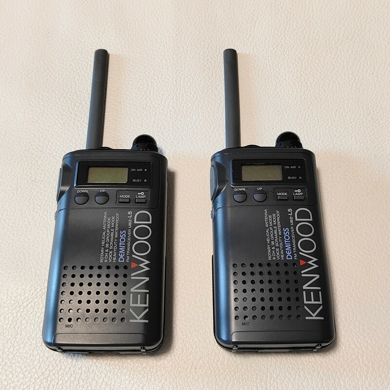 1円スタート KENWOOD DEMITOSS UBZ-L5 9CH ケンウッド 特定小電力トランシーバー 　2台セット