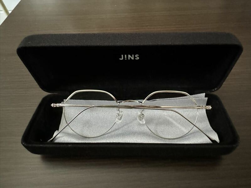 JINS Gap Metal NUDE MOOD UMF-21A-033メガネ 眼鏡 メガネフレーム シルバー 未使用に近い 美品