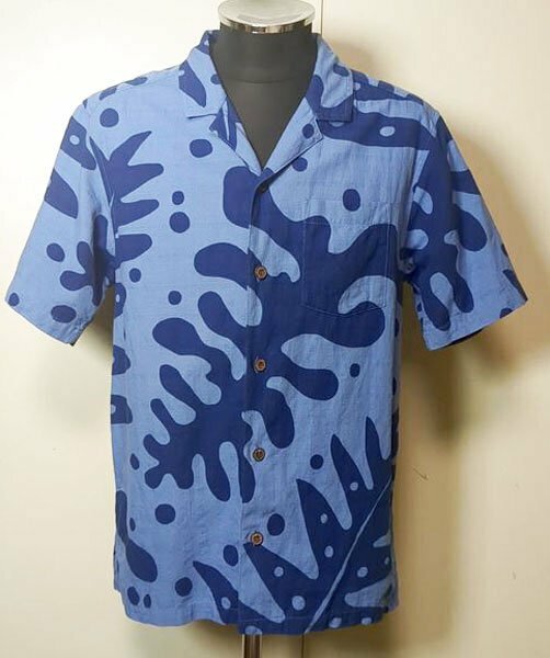 パタロハ アロハシャツ S 海藻柄 STY52566SP17 ブルー系 半袖シャツ pataloha パタゴニア