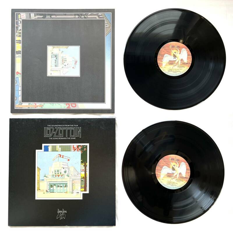 国内盤 LP 2枚組 レコード Led Zeppelin レッド・ツェッペリン 永遠の詩 狂熱のライヴ Swan Song P-5544N P-5545N 1980年代品