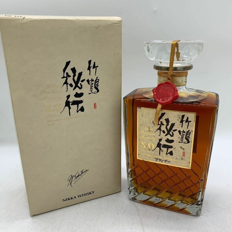 A-6-5■ ニッカ 竹鶴 秘伝 XO デラックス 広島・山口限定 特別ブレンドブランデー NIKKA 700ml 40度　国産 未開栓 古酒 箱付　現状品渡