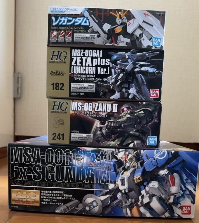 MG Ex-S等ガンプラ4個セット