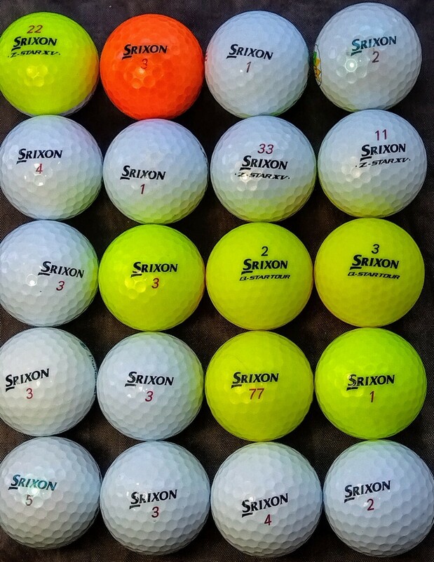 ◆SRIXONロストボール ◆大人気の SRIXON Z-STARXV 18個　Q-STAR TOUR 2 個　合計20個セット　いかがですか？