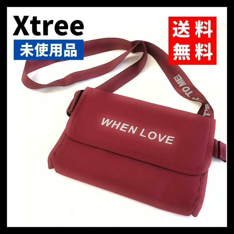 【送料無料】Xtree★ショルダーバッグ タグ付き ワインレッド