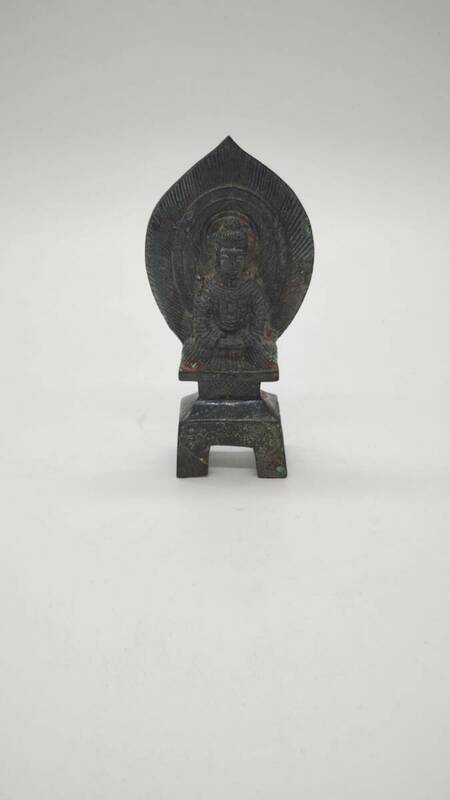 中国 古物 仏像 時代物 古銅 銅製 清時代 背中あり 仏教美術 中国古美術