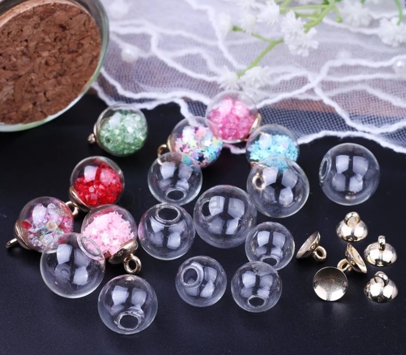 【A1】ハンドメイド アクセサリー　資材 ガラスドーム 16mm 10個