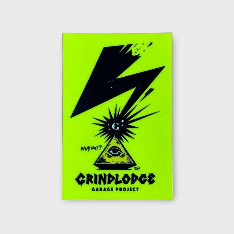 【完売品】GRINDLODGE シークレット ステッカー イエロー グラインドロッヂ 蛍光 シール