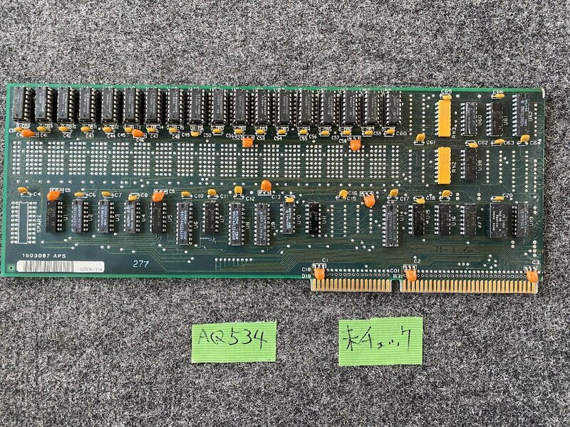 【送60サイズ】IBM　#153087APS　ISAバス用メモリボード 切断基板 パーツ取り用 ※未チェック