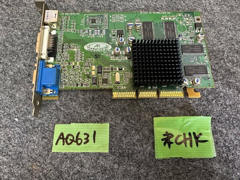 【送ゆうパケ250円】ATI　RADEON RV100 SD32M　AGPバス用グラフィックカード ※未チェック