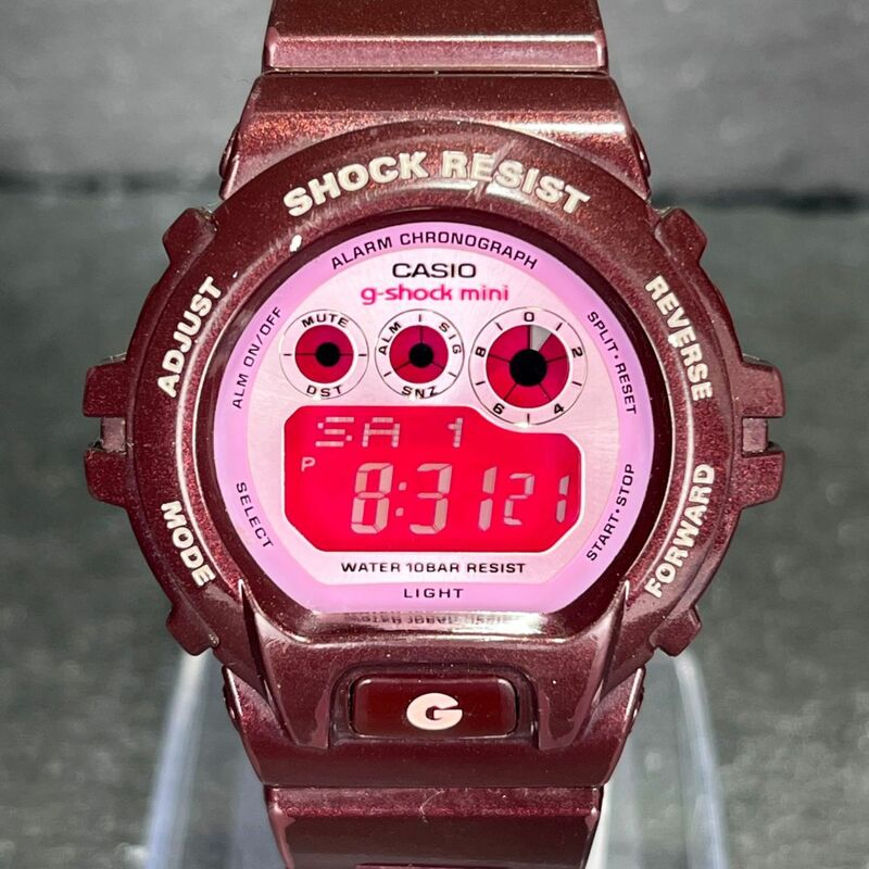 CASIO カシオ G-SHOCK mini Gショックミニ GMN-692-5JR 腕時計 デジタル クオーツ カレンダー ピンク文字盤 ブラウン 新品電池交換済み