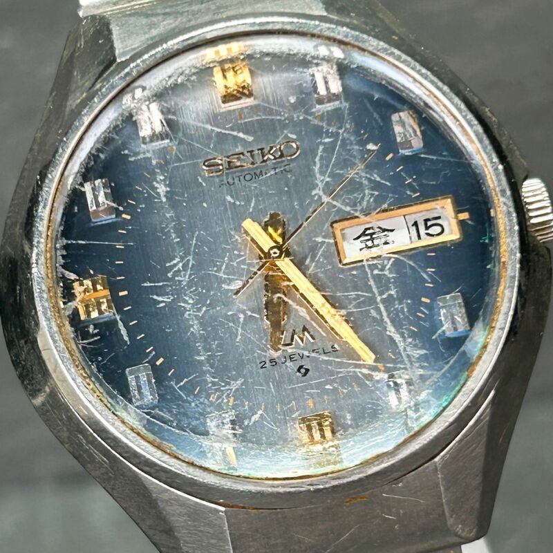 1970年代製 SEIKO セイコー LM ロードマチック 5606-8040 腕時計 自動巻き アナログ 諏訪精工舎 ステンレススチール カレンダー 動作確認済