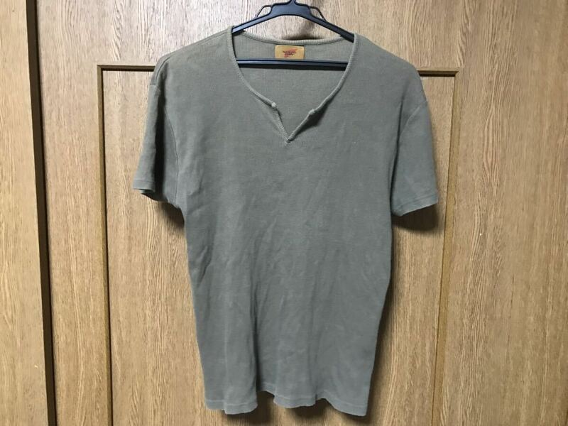 red wing shoes　ヘンリーネックシャツ　 tシャツ　Lサイズ　モスグリーン