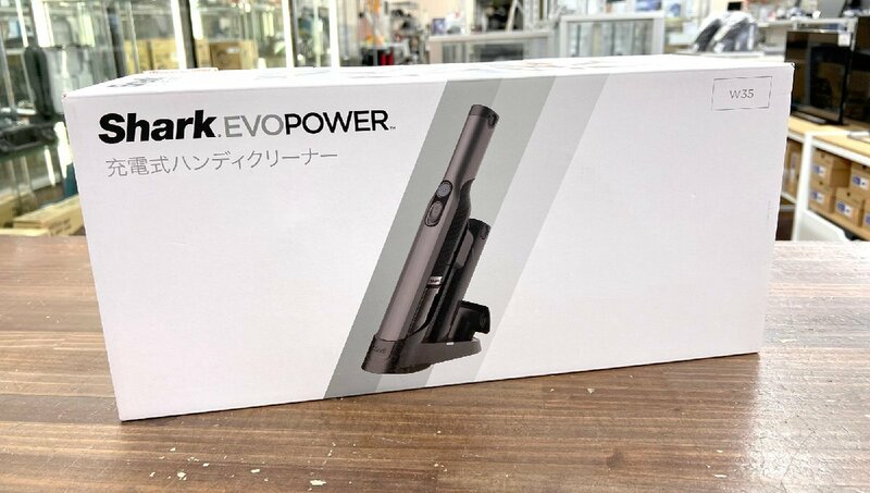 新品未使用 シャーク/SHARK EVOPOWER W35 充電式ハンディクリーナー WV280J 掃除機 コードレス グレー スリム コンパクト パワフル